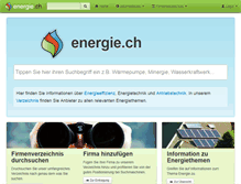 Tablet Screenshot of energie.ch